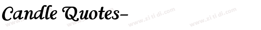 Candle Quotes字体转换